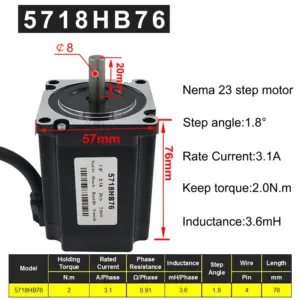 76mm Hybrid Stepper Motor with 2 N·m Torque 11 Hdaf298d8b846468c90ea121ba9144bf3H