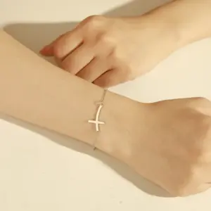 Elegant Stainless Steel Cross Charm Bracelet for Women 12 Hdafe8a64dbca4e6b930c12f1aa943e1eY