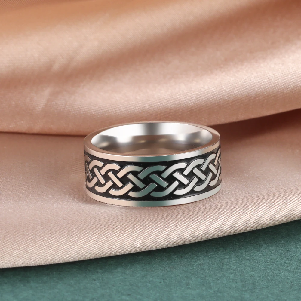 Irish Celtic Knot Unisex Ring 8mm Stainless Steel 9 Irish Celtic Knot Unisex Ring 8mm Stainless Steel - Image 9