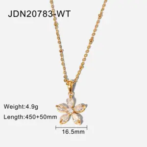 Gold Butterfly Necklace for Women in Stainless Steel 13 Hdde855596de74f55b8fad1236a081a24b
