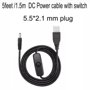 Black Power Cable with Switch 1.5m 9 Hdf505783ae33483a9b037802202e51ccC