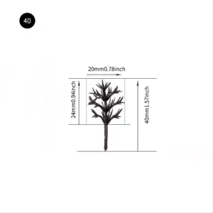 Miniature Black Tree Set for Dioramas (50 Pieces) 16 Hdf7645bb4b0b4a9595655eee9f78d253m