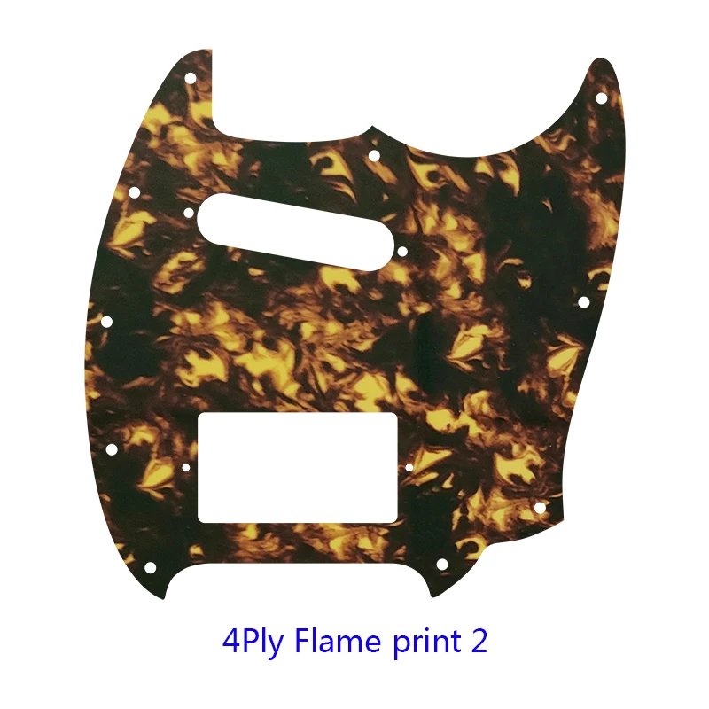 Mustang Guitar Pickguard with Flame Pattern 3 Mustang Guitar Pickguard with Flame Pattern - Image 3