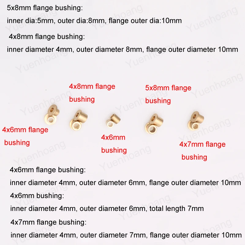 Brass Shaft Bushings Set for RC Models 4 Brass Shaft Bushings Set for RC Models - Image 4