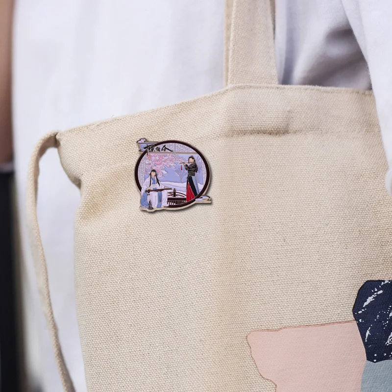 Chinese Drama-Inspired Copper Brooch 30mm 6 Chinese Drama-Inspired Copper Brooch 30mm - Image 6