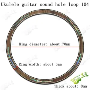 Ukulele Sound Hole Circle with Abalone Mosaic 19 He3ab3d6cc40c486396f07ca986f770d7u