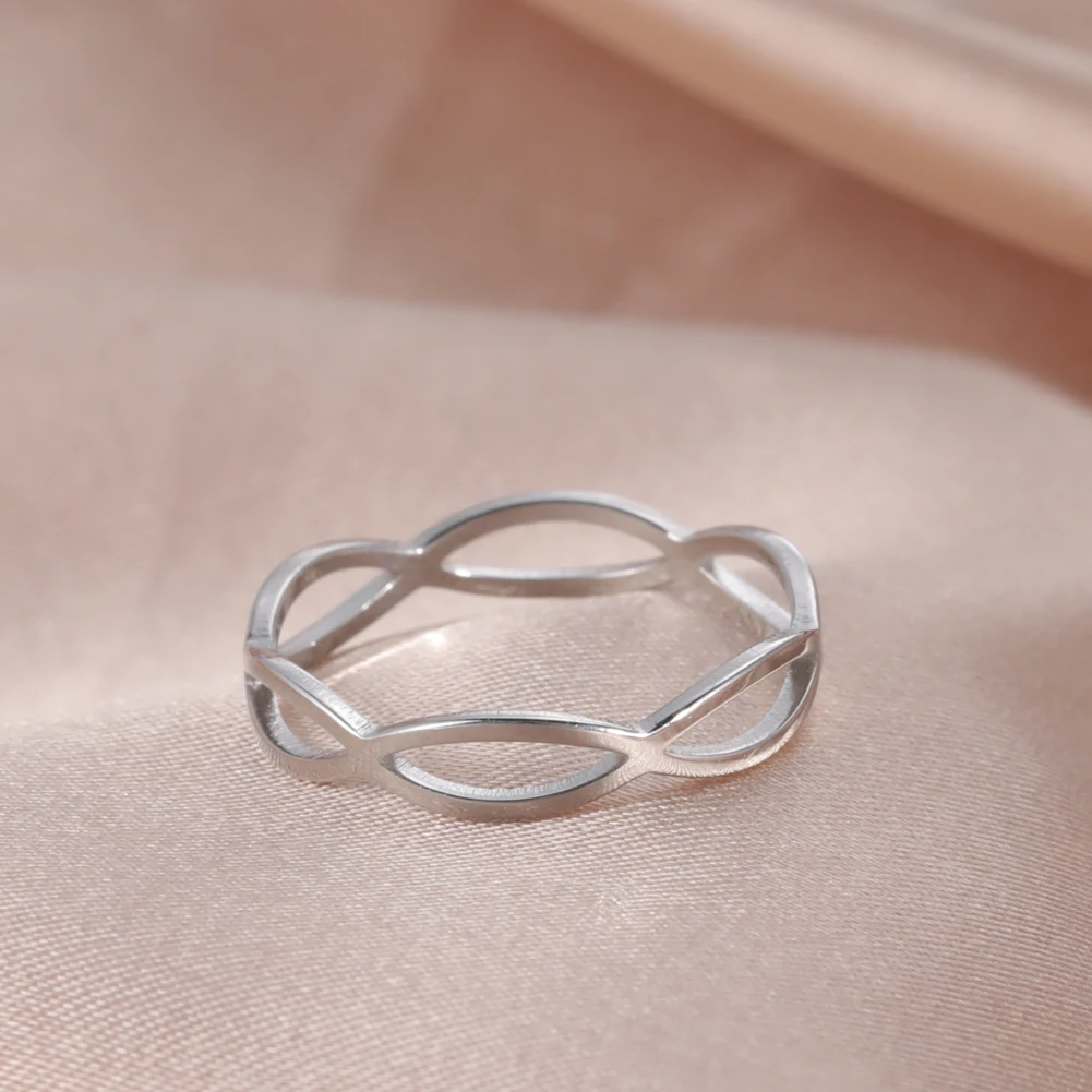 Geometric Hollow Ring for Women 7-13 3 Geometric Hollow Ring for Women 7-13 - Image 3