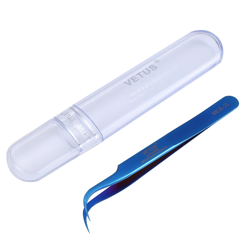 VETUS MCS-15 Iridescent Curved Precision Tweezers 3 VETUS MCS-15 Iridescent Curved Precision Tweezers - Image 3