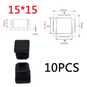 Black Square Pipe Plugs Set for Furniture 18 He9b6196e9ab34ffab8f30612477a7a55l