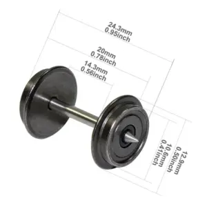 HO Scale Metal Wheelsets for Trains (12/24 pcs) 8 Hea89cafd72ab4d4da6dd302b687b18faT