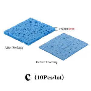 Bright Blue and Yellow Soldering Cleaning Sponges Set 16 Hec85479679ca409f8af99444ce71b727i