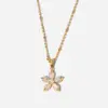 Stainless Steel Women's Floral Pendant Necklace