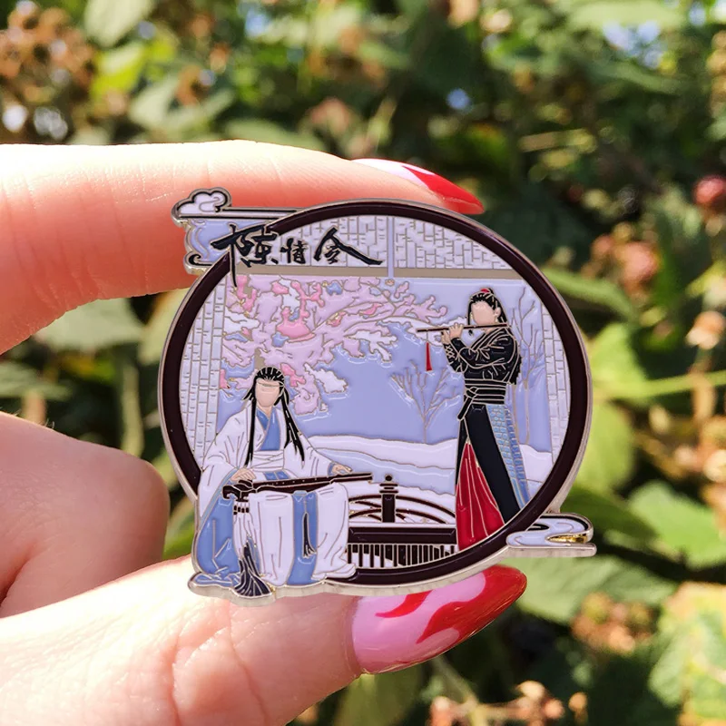 Chinese Drama-Inspired Copper Brooch 30mm 4 Chinese Drama-Inspired Copper Brooch 30mm - Image 4