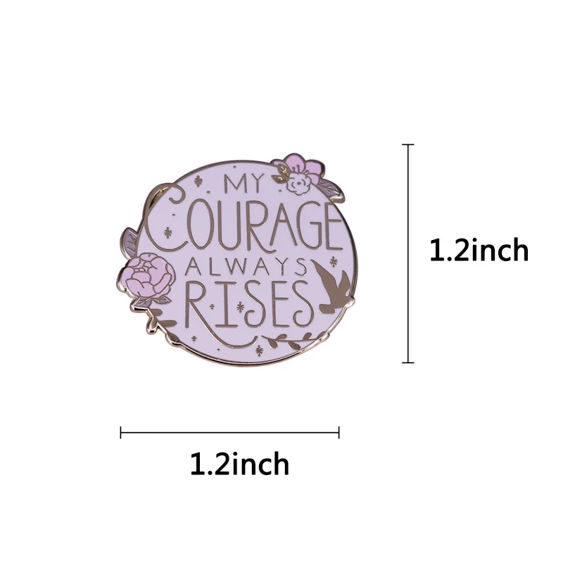 Inspirational Copper Brooch with Quote 3 Inspirational Copper Brooch with Quote - Image 3