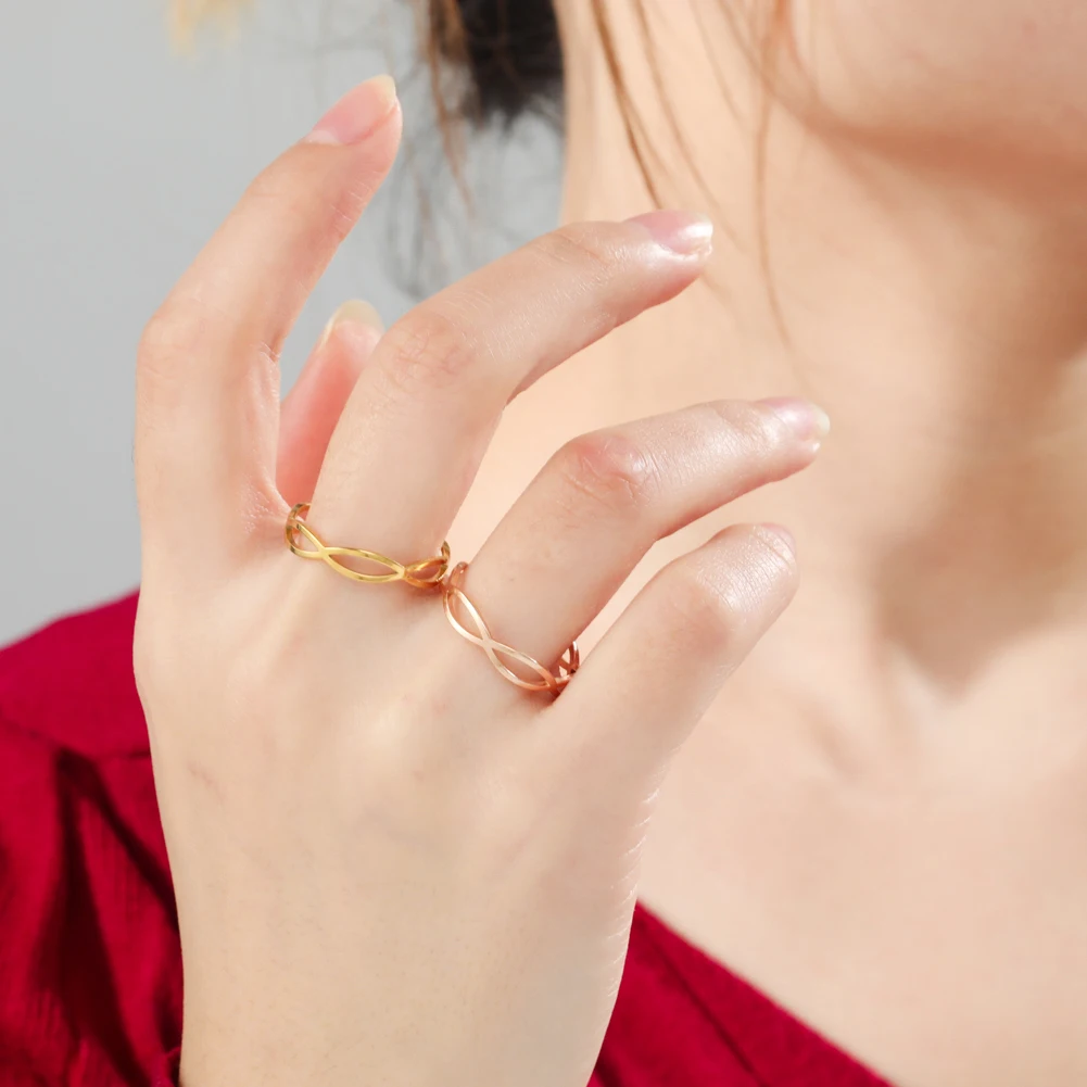 Geometric Hollow Ring for Women 7-13 4 Geometric Hollow Ring for Women 7-13 - Image 4