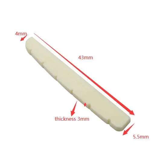 Bone Guitar Nuts Set for Electric Guitars 4 Bone Guitar Nuts Set for Electric Guitars - Image 4