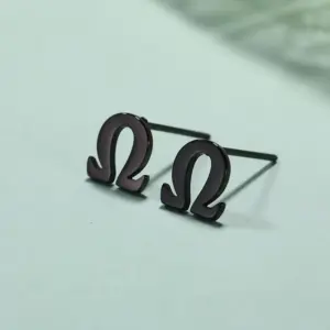 Greek Letter Stainless Steel Earrings for Sensitive Skin 15 Hf01c371b76c2413bb6b429594316aec5w