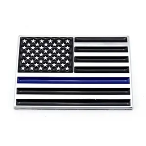 3D American Flag Car Emblem Badge