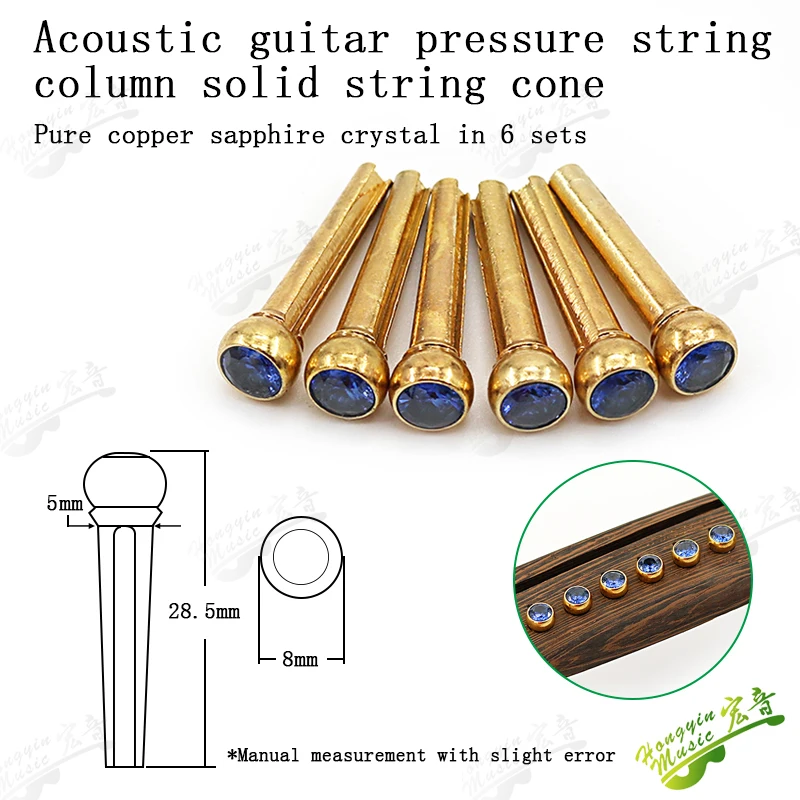 Copper Acoustic Guitar Bridge Pins Set 10 Copper Acoustic Guitar Bridge Pins Set - Image 10