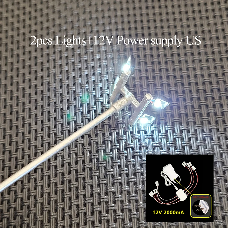 HO Scale Miniature Street Light Set (2, 3, or 4 Pieces) 7 HO Scale Miniature Street Light Set (2, 3, or 4 Pieces) - Image 7