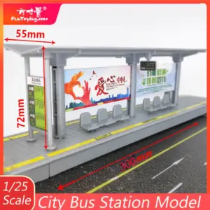 Miniature 1/64 Modern Bus Station Model 9 Hf665f6f89c024702b9342d23b83eb6e57