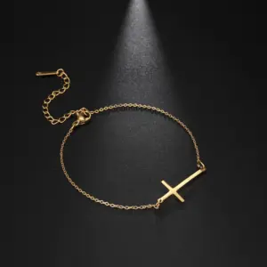 Elegant Stainless Steel Cross Charm Bracelet for Women 19 Hf678340ffce941959978ed9716b2f1ccR