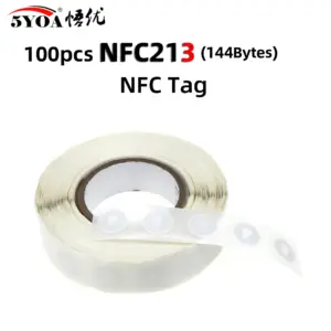 NFC Sticker Tags Set, 25mm, 100 Pack 10 Hf6c83660a2894290af774e2e8d77def92