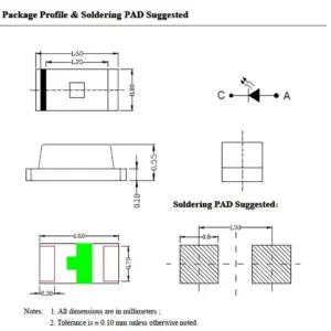 Pre-Wired SMD LEDs Set 20, 0603 Size, Assorted Colors 9 Hfa9fa9d293ce482e95cc83dfc770f13eY 1