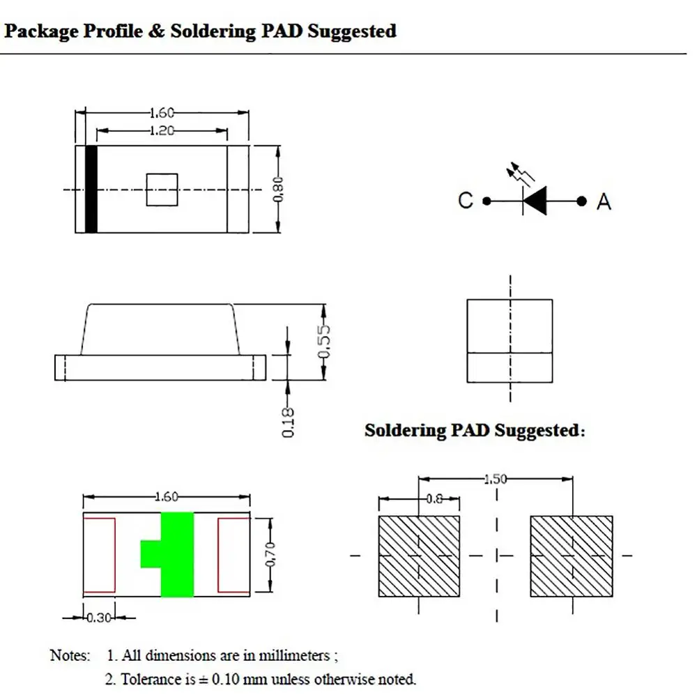 Pre-Wired SMD LEDs Set 20, 0603 Size, Assorted Colors 4 Pre-Wired SMD LEDs Set 20, 0603 Size, Assorted Colors - Image 4