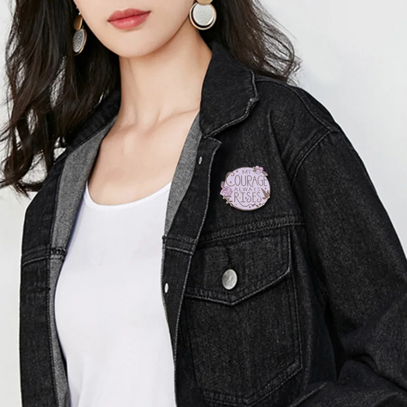 Inspirational Copper Brooch with Quote 5 Inspirational Copper Brooch with Quote - Image 5