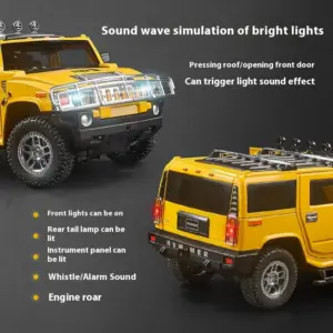 Yellow Hummer H2 Diecast Model 1:18 Scale 14 S0005212772e04161848913e786782fdf3