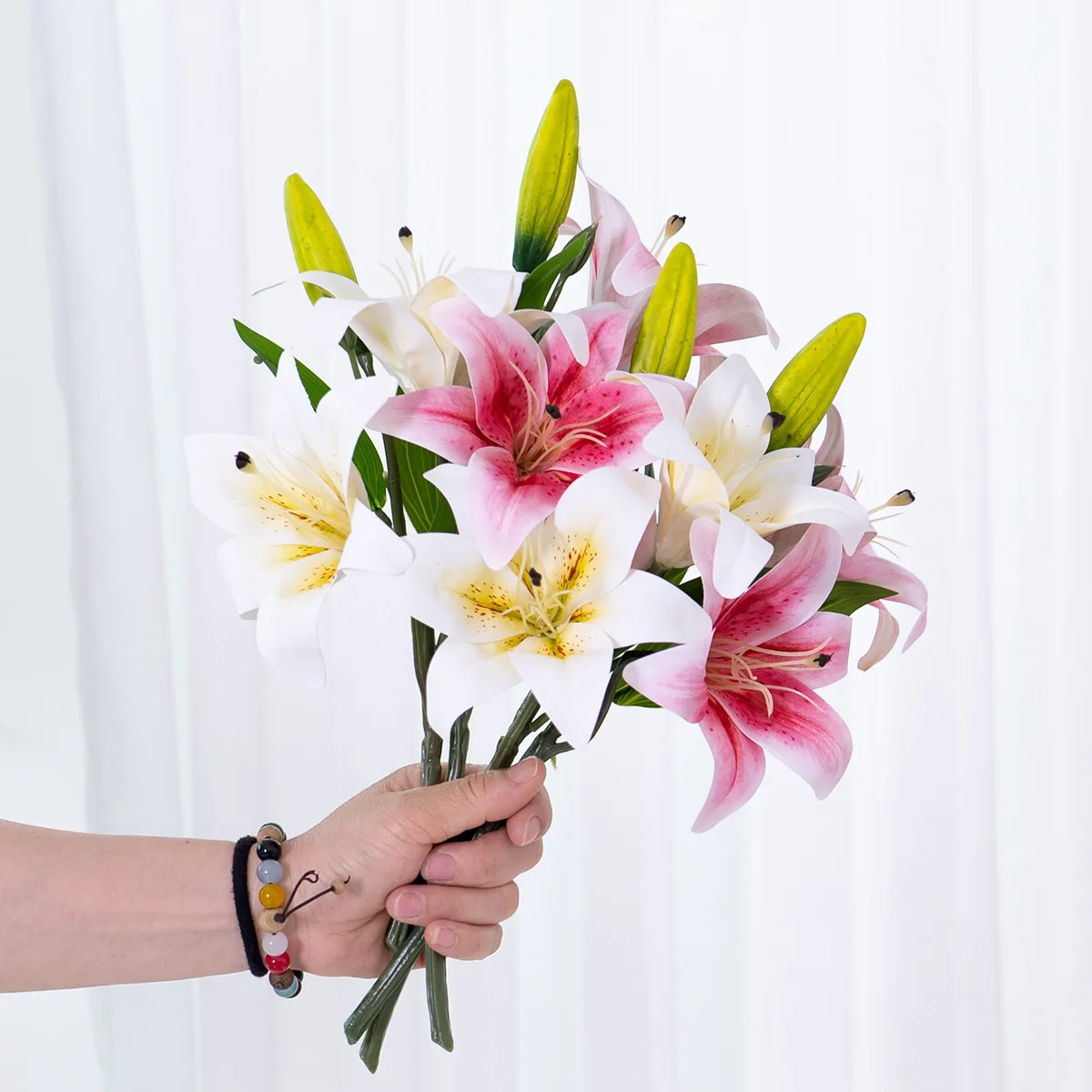 Artificial Lily Branch Decor with 15cm Open Flower 3 Artificial Lily Branch Decor with 15cm Open Flower - Image 3