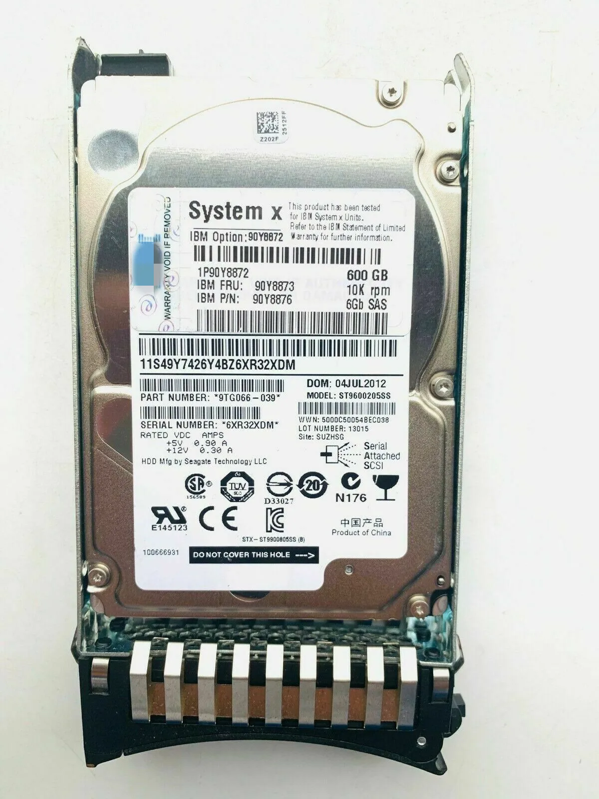 600GB 10,000RPM SAS 6Gb/s Enterprise Hard Drive 1 600GB 10,000RPM SAS 6Gb/s Enterprise Hard Drive