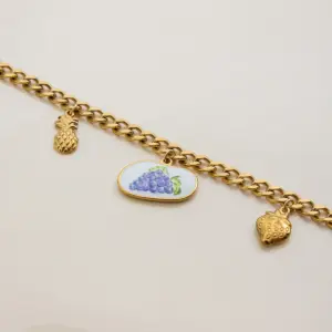 Gold Stainless Steel Layered Necklace with Charms 12 S0046987a8503490ab71bc3b963a4ca93Q