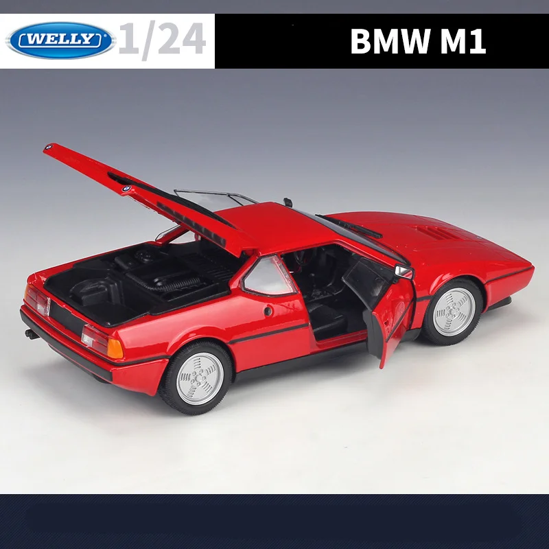 Red BMW M1 1:24 Diecast Model by WELLY 6 Red BMW M1 1:24 Diecast Model by WELLY - Image 6