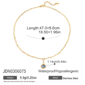 Gold Stainless Steel Horseshoe Necklace JDN0306075 14 S005cef720dee4b039d04886ccfb1ff22M 2