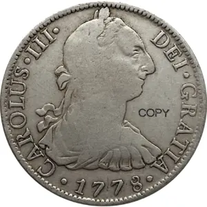 1778 Carlos III Vintage Coin Replica 13 S0065bca46529439994a5d5b7c6b6ba51Y