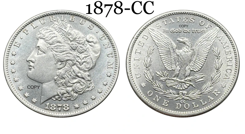 Replica US 1878 CC Morgan Silver Coin 9 Replica US 1878 CC Morgan Silver Coin - Image 9