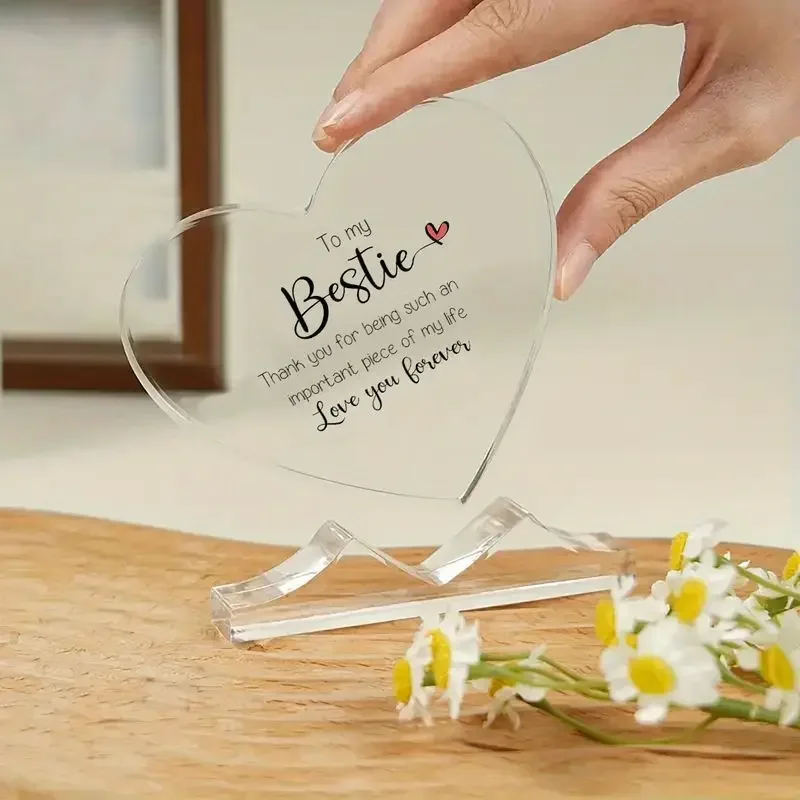 Heart-Shaped Acrylic Friendship Plaque 5 Heart-Shaped Acrylic Friendship Plaque - Image 5