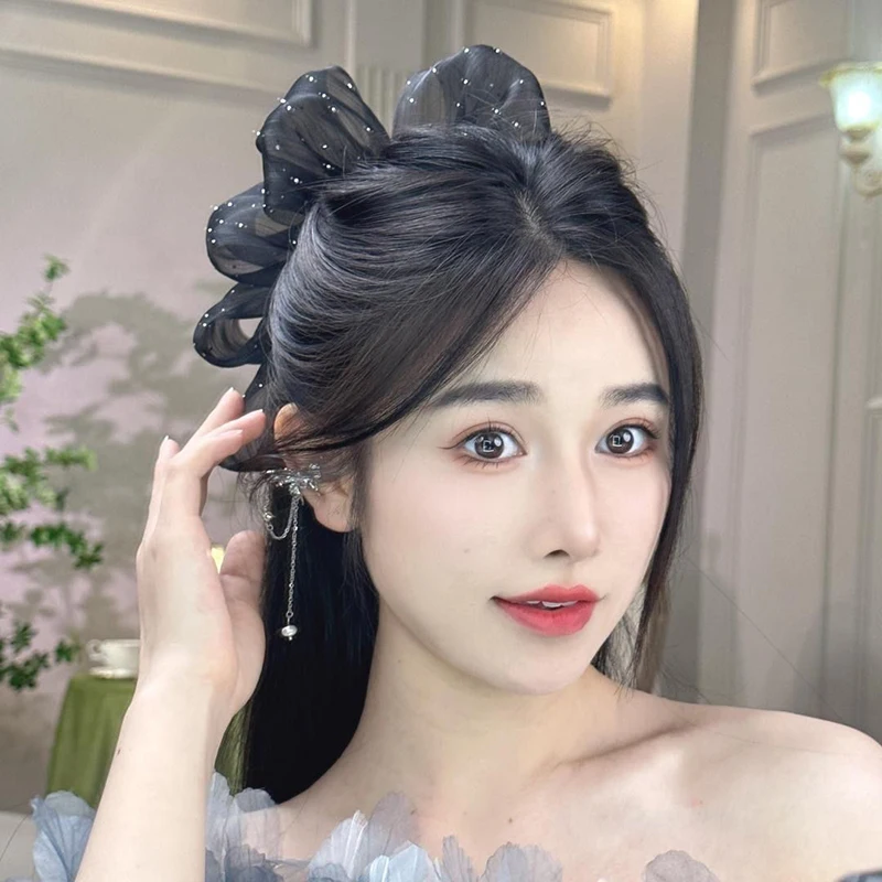 Large Mesh Bow Hair Clip for Women 5 Large Mesh Bow Hair Clip for Women - Image 5