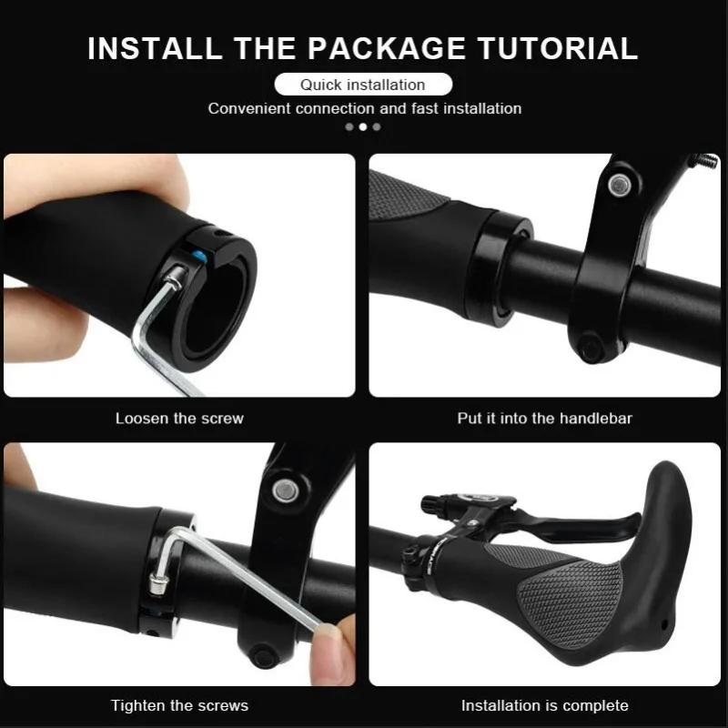 Ergonomic Black Bicycle Handlebar Grips 4 Ergonomic Black Bicycle Handlebar Grips - Image 4