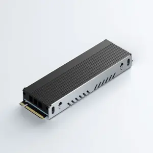 Black Aluminum M.2 SSD Heatsink for NVMe Storage