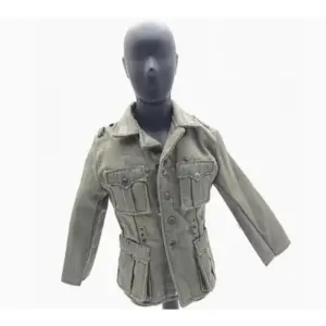 WWII Light Green Action Figure Coat for Collectors 12 S011272c48633480eb4d66a936318ba4bE