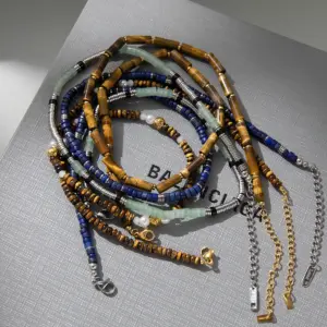 Vintage Gold Stainless Steel Beaded Necklace JDN0112006-S 13 S012aa13dbb884c18a4c306426b19d734x