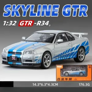 Nissan GTR R34 Skyline Diecast Model 1:32 Scale 15 S01310134c44543b499d31589817ee734Q