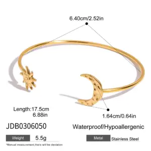 Celestial Stainless Steel Cuff Bracelet for Women 13 S015b75c704b74594bcae7cf4bcae7c257