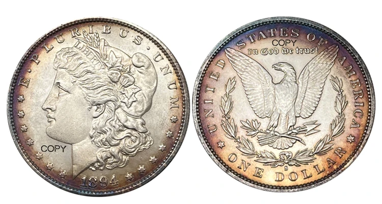 Replica US 1894 S Morgan Silver Coin 7 Replica US 1894 S Morgan Silver Coin - Image 7