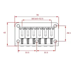 Chrome Fixed Guitar Bridge Set Models 0269 & 0281 13 S01667ab4c2214c47b05959fa865fc8f0Z