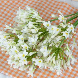 Luxury Artificial African Agapanthus Branch in Vivid Colors 12 S018b1a68f6c5412f8aa36640caf706b9y