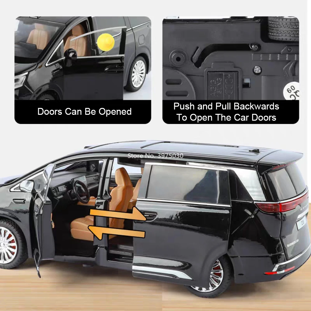 1:24 Scale Diecast SUV Model in Black 4 1:24 Scale Diecast SUV Model in Black - Image 4